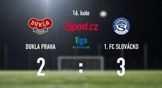 CELÝ SESTŘIH: Dukla - Slovácko 2:3. Hosté otočili zápas během dvou minut