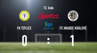 CELÝ SESTŘIH: Teplice - Hradec Králové 0:1. Výhru vystřelil Schwarz