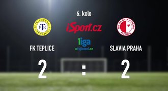 CELÝ SESTŘIH: Teplice - Slavia 2:2. Šilhavý přišel o výhru těsně před koncem