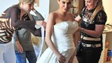 Těhotná Erbová ve svatebních šatech. Řepko, tohle tě čeká