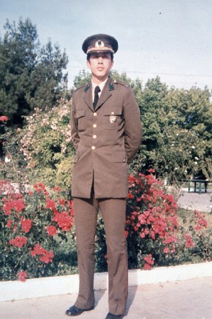 Erdogan během vojenské služby