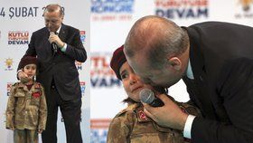Turecký prezident Erdogan se stal terčem kritiky za to, že malé holčičce vykládal o mučednické smrti.