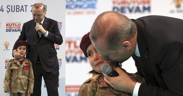 Prezident rozplakal šestiletou holčičku. Erdogan jí přiblížil mučednickou smrt