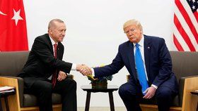 Americký prezident Donald Trump a turecký prezident Recep Tayyip Erdogan