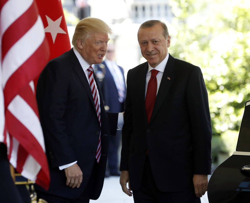 Turecký prezident Erdogan při návštěvě USA