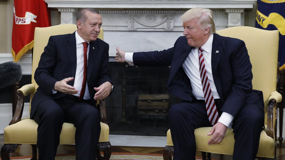 Turecký prezident Erdogan při návštěvě USA