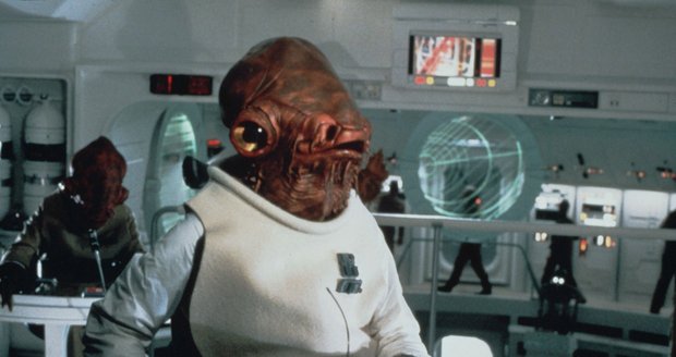 Admirál Ackbar ve filmu Star Wars Epizoda VI: Návrat Jediho.