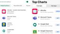 Žebříček nejlepších aplikací Google Play vs. App Store.