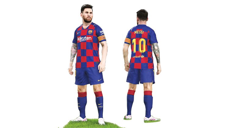 Messi ve fotbalové simulaci eFootball Pro Evolution Soccer 202