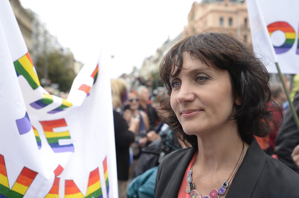 Ester Janečková na Gay Pride