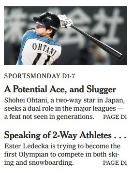 Jméno Ester Ledecké se dostalo i na titulní stránku New York Times jako pouták na článek na první straně sportovní přílohy. To je z českého hlediska unikátní záležitost.