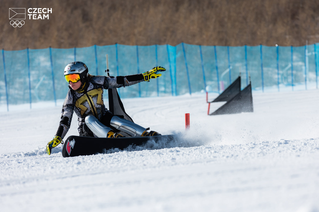 Ester Ledecká na snowboardu