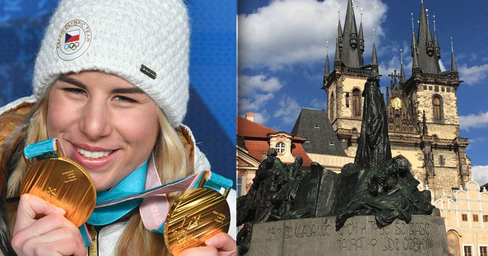 Olympionici v čele s Ester Ledeckou budou v pondělí slavit na Staroměstském náměstí.