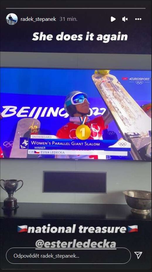 Gratulace od Radka Štěpánka pro Ester Ledeckou Gratulace od Radka Štěpánka pro Ester Ledeckou