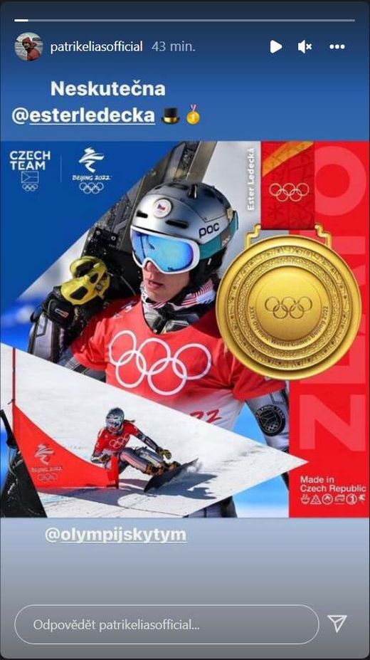 Gratulace od Patrika Eliáše pro Ester Ledeckou Gratulace od Patrika Eliáše pro Ester Ledeckou