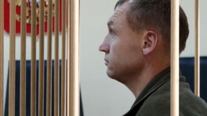 Estonský agent Eston Kohver u ruského soudu