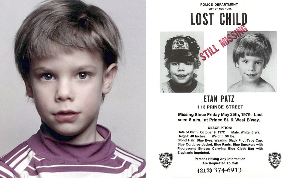 Etan Patz byl pohřešován od května 1979, když byl poprvé sám na cestě do školy.