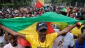 Demonstrace na podporu nového premiéra Etiopie (23. 6. 2018)