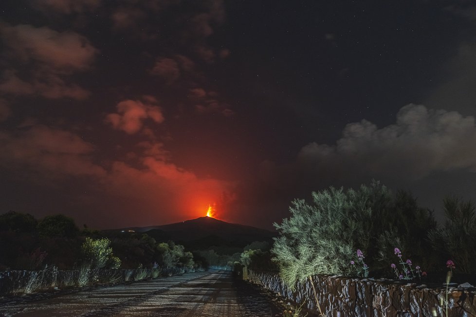 Sicilská sopka Etna, (29.05.2021).