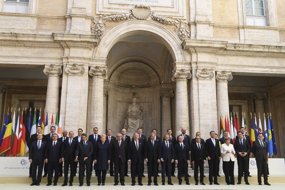 Lídři 27 zemí EU se v Římě přihlásili ke společné budoucnosti.