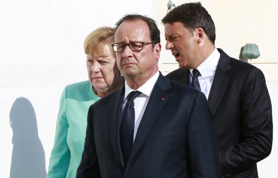 Merkelová, Hollande a Renzi hovořili o nových impulzech pro EU.