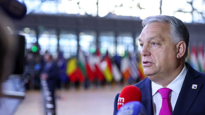 Maďarský premiér Viktor Orbán na summitu v Bruselu