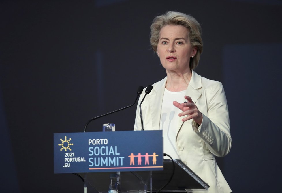 Summit EU: Předsedkyně Ursula von der Leyen (7.5.2021)