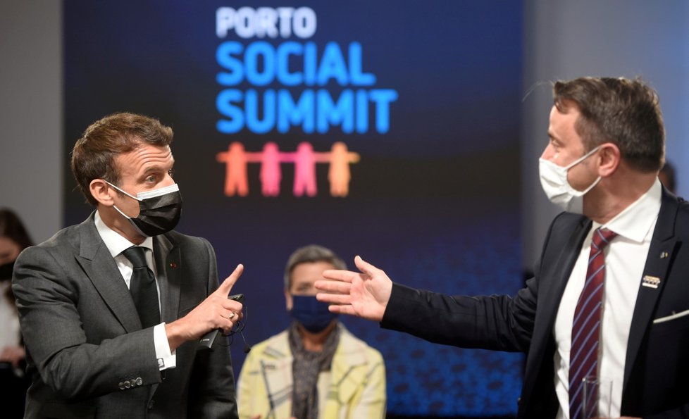 Summit EU: Francouzský prezident Emmanuel Macron (7. 5. 2021)