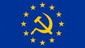 Vlajka euroskeptiků připodobňujících EU k Sovětskému svazu - EUSSR