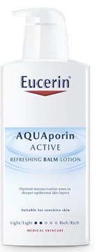 Eucerin tělové mléko AQUAporin ACTIVE pro suchou pokožku, 450 Kč (400 ml), koupíte v síti lékáren