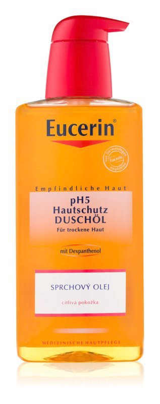 Sprchový olej pro citlivou pokožku pH5, Eucerin, 335 Kč (400 ml), koupíte v síti lékáren