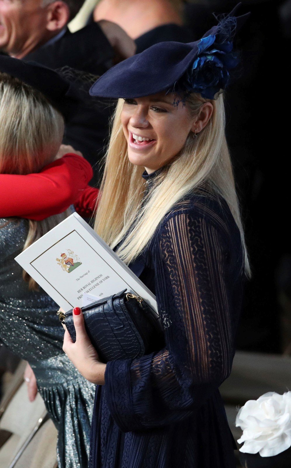 Chelsy Davy na svatbě princezny Eugenie.