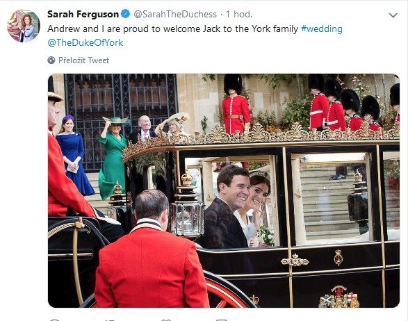 Svatba princezny Eugenie a Jacka Brooksbanka