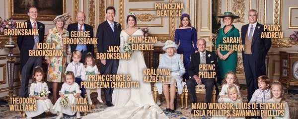 Oficiální snímek ze svatby princezny Eugenie