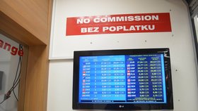 HRADEC KRÁLOVÉ: 100 eur za 2864 Kč; 100 dolarů za 2432 Kč