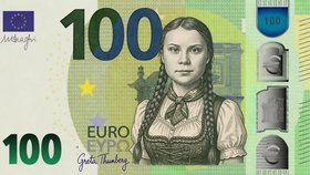 Parodie na novou podobu euro bankovek od lidí na sociální síti X