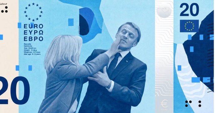 Parodie na novou podobu euro bankovek od lidí na sociální síti X