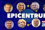Lídři stran do eurovoleb, zleva nahoře: Kolaja (Piráti), Charanzová (ANO), Zahradil (ODS), Poc (ČSSD), Pospíšil (TOP 09), Konečná (KSČM) a Svoboda (KDU-ČSL)