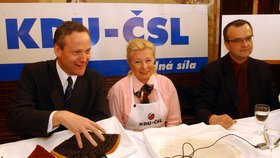 Eurovolby 2004: Zuzana Roithová s Cyrilem Svobodou a Miroslavem Kalouskem
