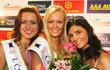 Vítězky České Miss 2007 – Čerešňáková (vlevo), Hadašová a Fisherová.