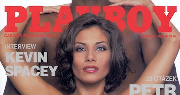 Mladá Eva Decastelo na titulní stránce Playboye
