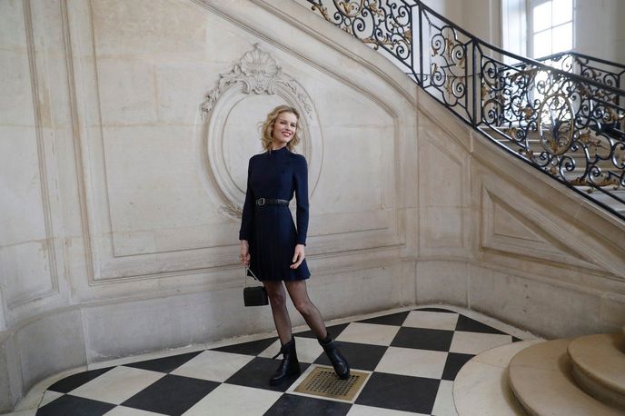 Eva Herzigová na přehlídce Dior Eva Herzigová na přehlídce Dior
