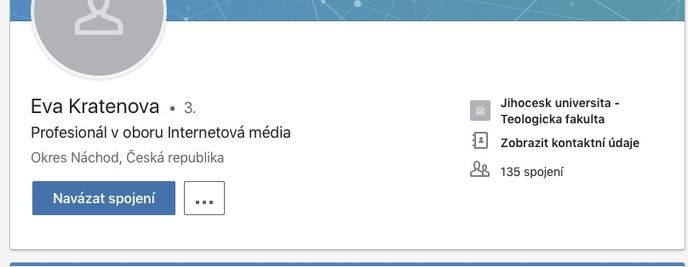 Eva Kratenova - profil na LinkedIn