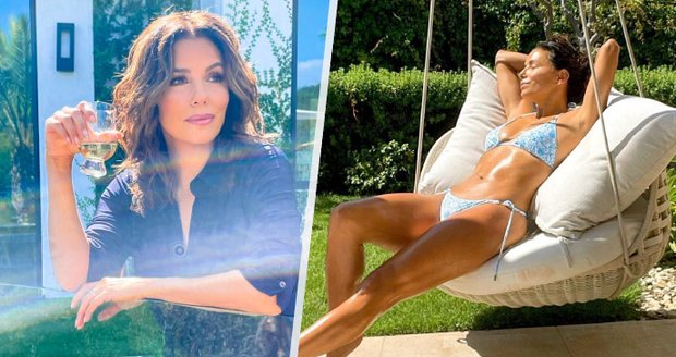 Eva Longoria ukázala tělo v bikinách.