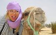 V Tunisku si vyzkoušela i jízdu na velbloudovi.