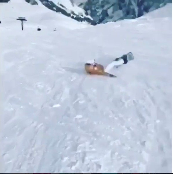 Eva Perkausová a její první &#34;krůčky&#34; na snowboardu.