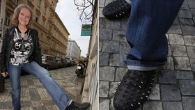 Eva Pilarová předvedla své nové extra moderní punkové boty