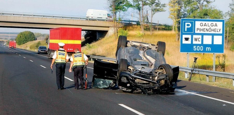 Autonehoda se odehrála na maďarské dálnici