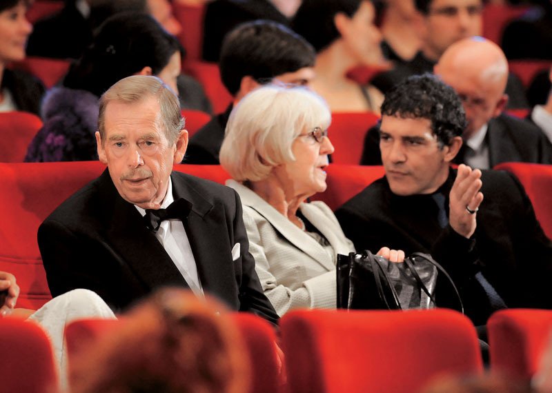 Eva Zaoralová, Václav Havel a Antonio Banderas (2009)