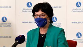 Znovuzvolená předsedkyně Akademie věd ČR Eva Zažímalová vystoupila na tiskové konferenci v Praze (7. 12. 2020)